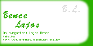 bence lajos business card